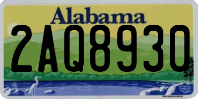 AL license plate 2AQ8930