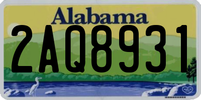 AL license plate 2AQ8931