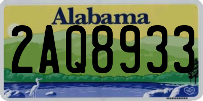 AL license plate 2AQ8933