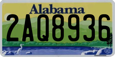 AL license plate 2AQ8936