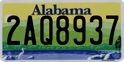 AL license plate 2AQ8937
