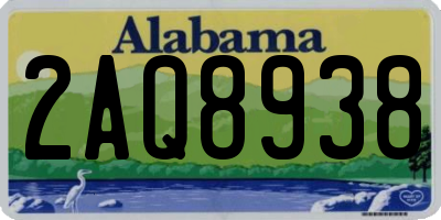 AL license plate 2AQ8938