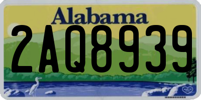 AL license plate 2AQ8939