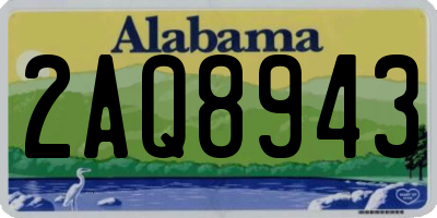 AL license plate 2AQ8943