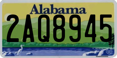 AL license plate 2AQ8945