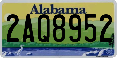 AL license plate 2AQ8952