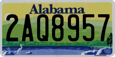 AL license plate 2AQ8957