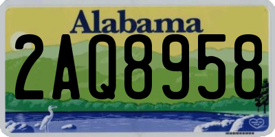 AL license plate 2AQ8958