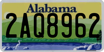 AL license plate 2AQ8962