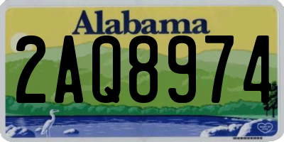 AL license plate 2AQ8974