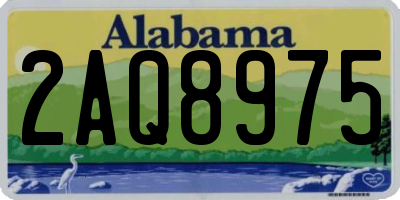 AL license plate 2AQ8975