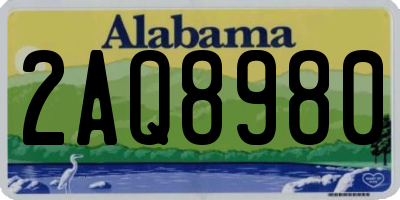 AL license plate 2AQ8980