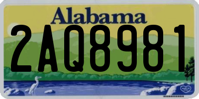 AL license plate 2AQ8981