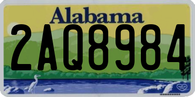 AL license plate 2AQ8984