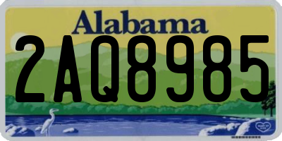 AL license plate 2AQ8985
