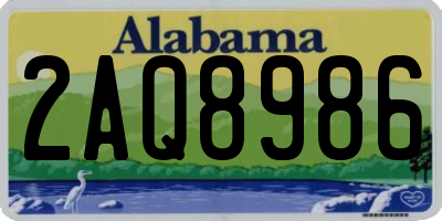AL license plate 2AQ8986