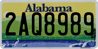 AL license plate 2AQ8989