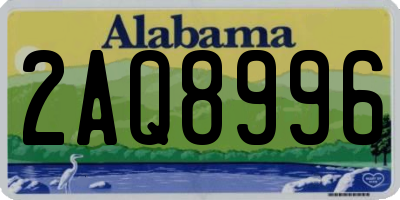 AL license plate 2AQ8996