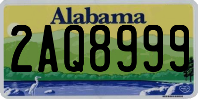 AL license plate 2AQ8999