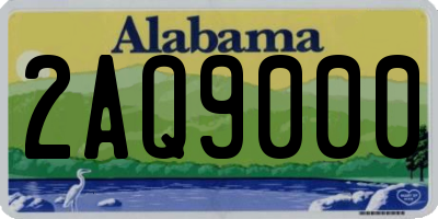 AL license plate 2AQ9000