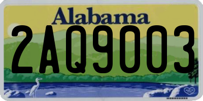 AL license plate 2AQ9003