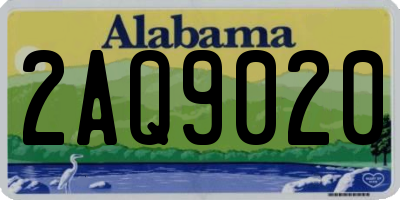 AL license plate 2AQ9020