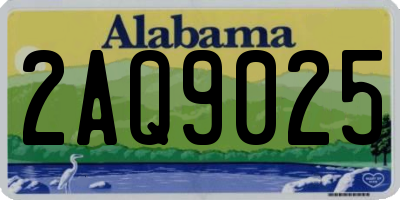 AL license plate 2AQ9025