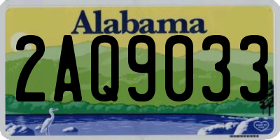 AL license plate 2AQ9033