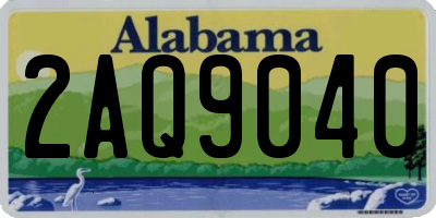 AL license plate 2AQ9040