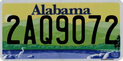 AL license plate 2AQ9072