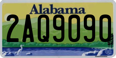 AL license plate 2AQ9090