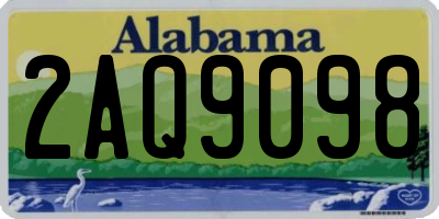 AL license plate 2AQ9098