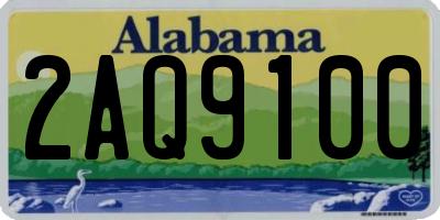 AL license plate 2AQ9100