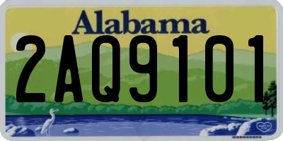 AL license plate 2AQ9101