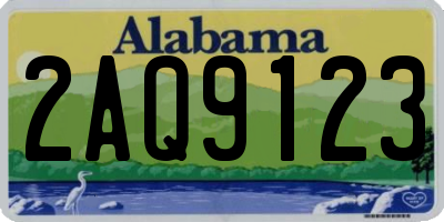 AL license plate 2AQ9123