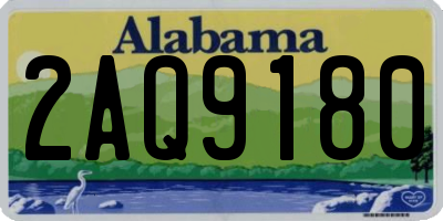 AL license plate 2AQ9180