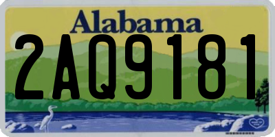 AL license plate 2AQ9181