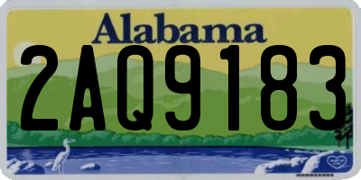 AL license plate 2AQ9183
