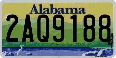 AL license plate 2AQ9188