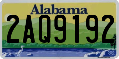 AL license plate 2AQ9192