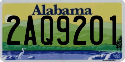 AL license plate 2AQ9201