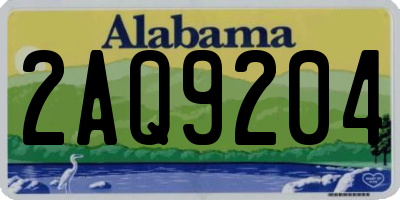 AL license plate 2AQ9204