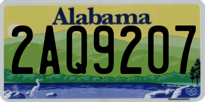 AL license plate 2AQ9207