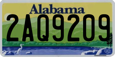 AL license plate 2AQ9209
