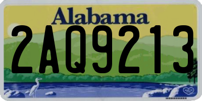 AL license plate 2AQ9213