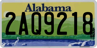 AL license plate 2AQ9218