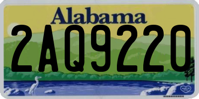 AL license plate 2AQ9220