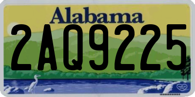 AL license plate 2AQ9225
