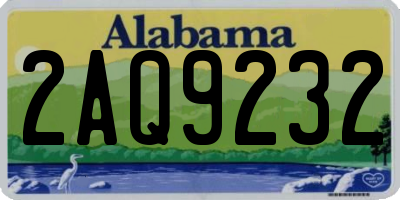 AL license plate 2AQ9232
