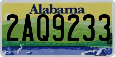 AL license plate 2AQ9233